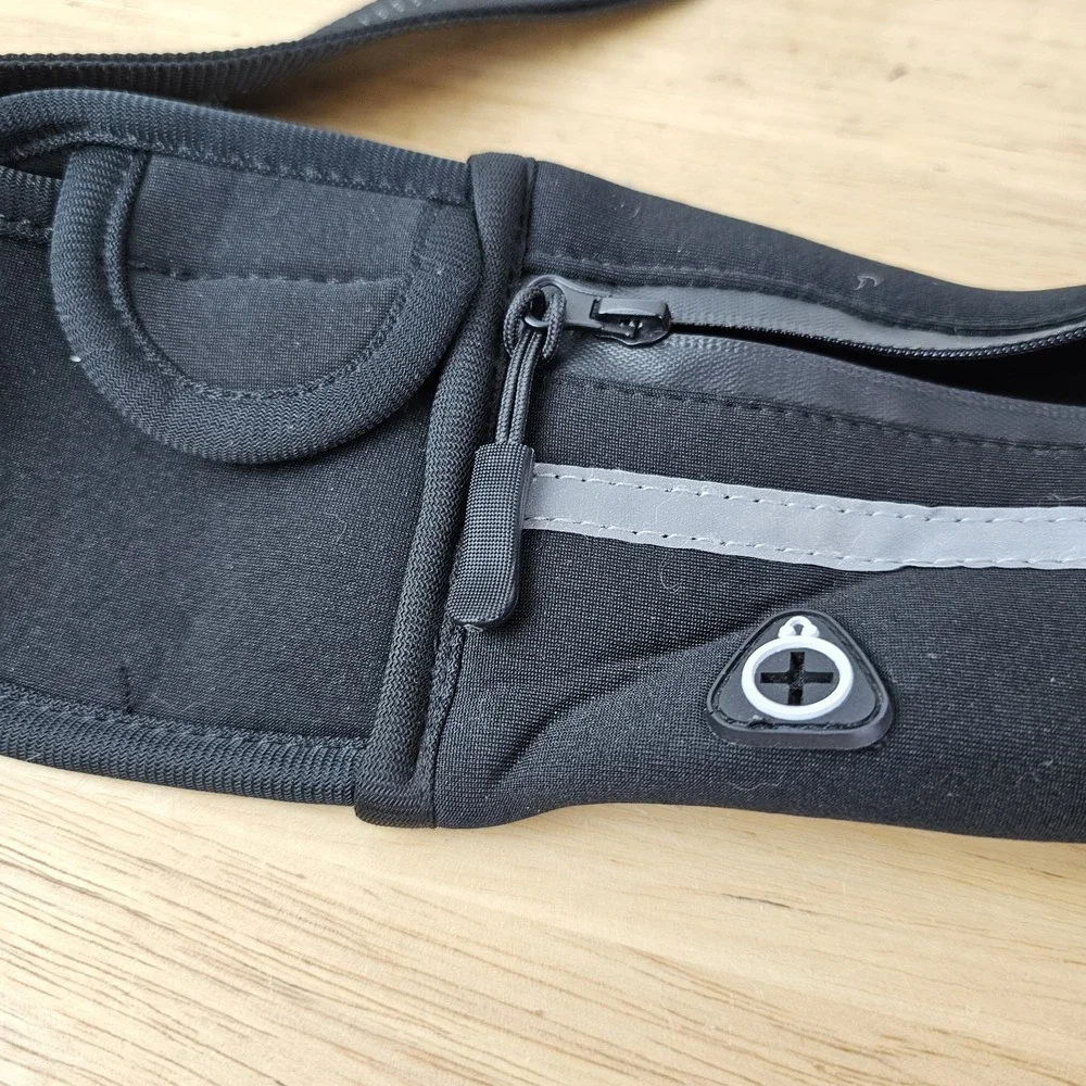 Hipster Running Belt Waist Pack Lightweight Black One Size Dog Walker‎